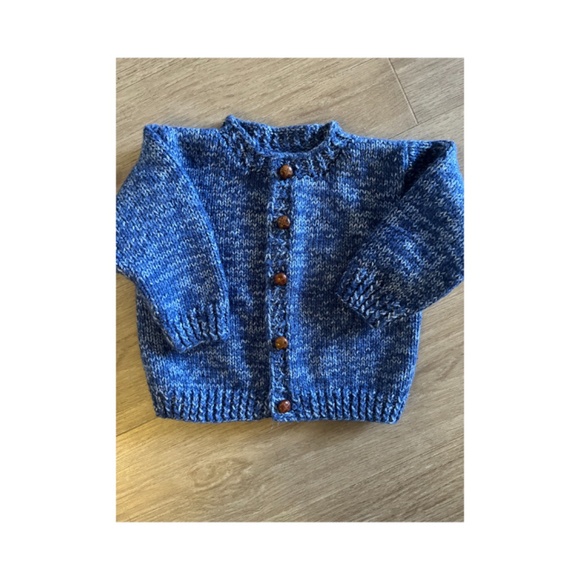 Child knit crochet cardigan winter preppy sweater - Picture 2 of 5